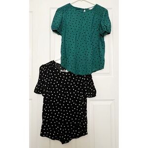 POPSUGAR polka dot blouses